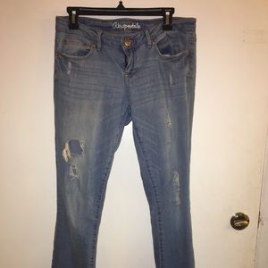 Distressed jeans
